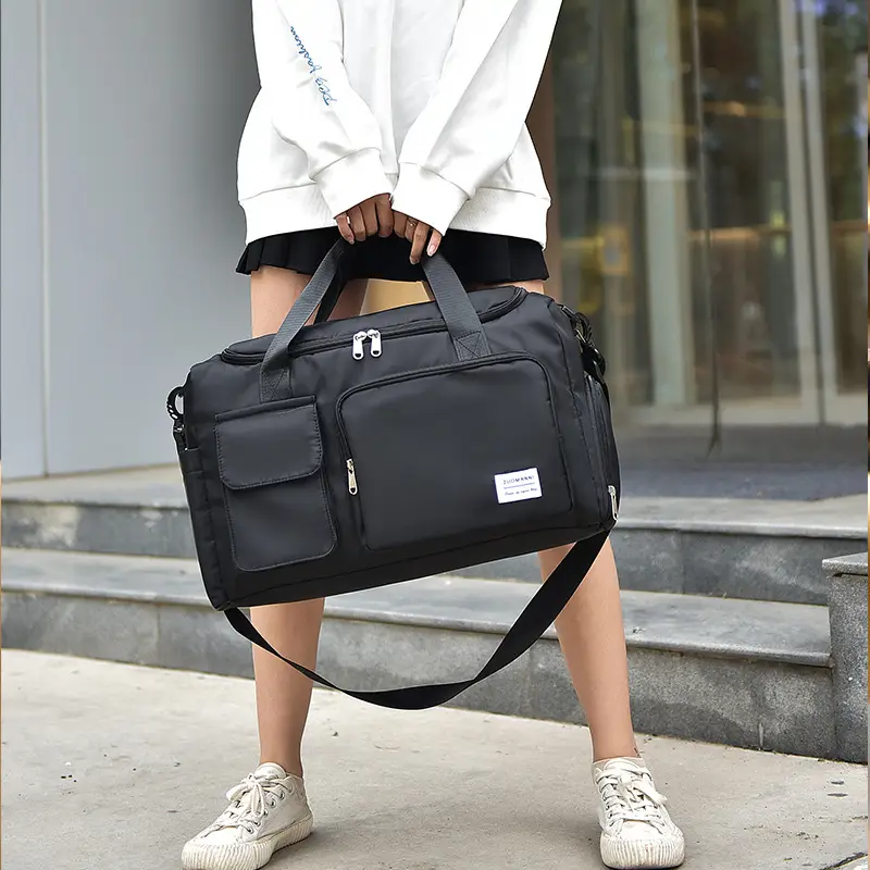 Maroon Multi-Functional Gym Travel Bag with Shoe Compartment - Image 16