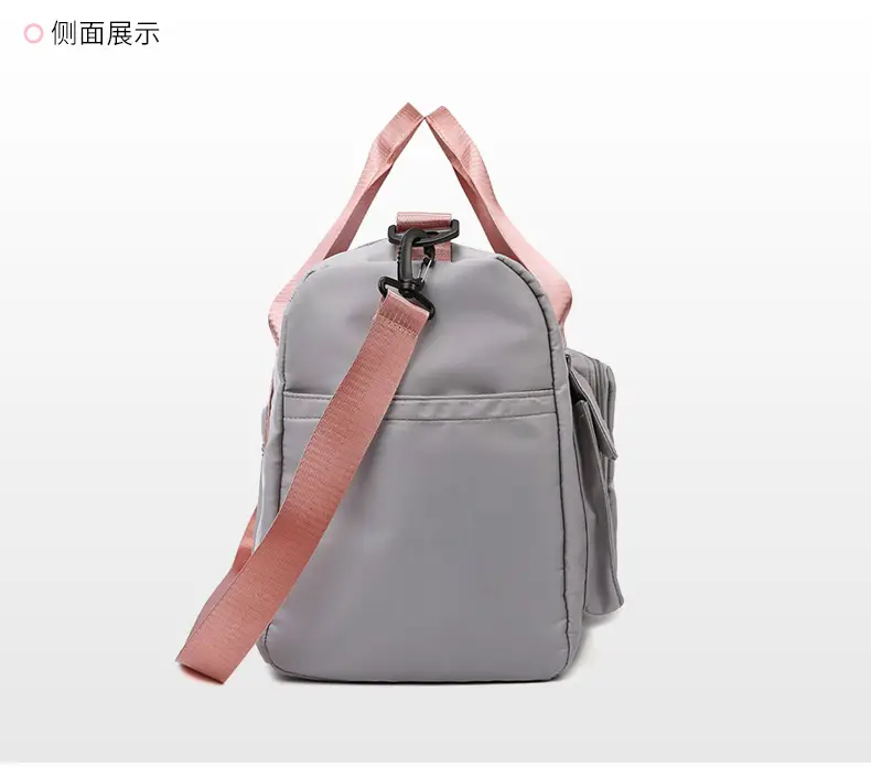 Maroon Multi-Functional Gym Travel Bag with Shoe Compartment — feature 20