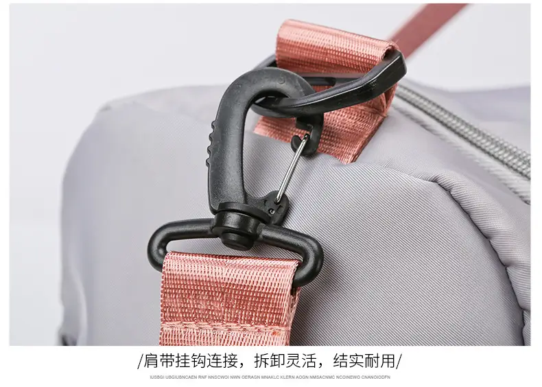 Maroon Multi-Functional Gym Travel Bag with Shoe Compartment — feature 26