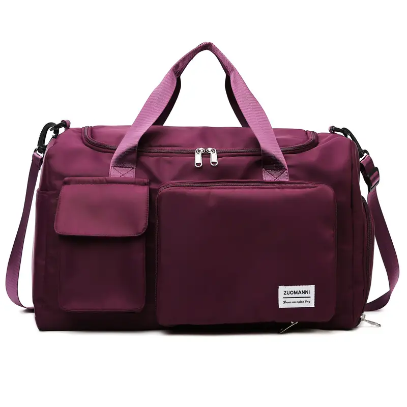 Maroon Multi-Functional Gym Travel Bag with Shoe Compartment - Image 9