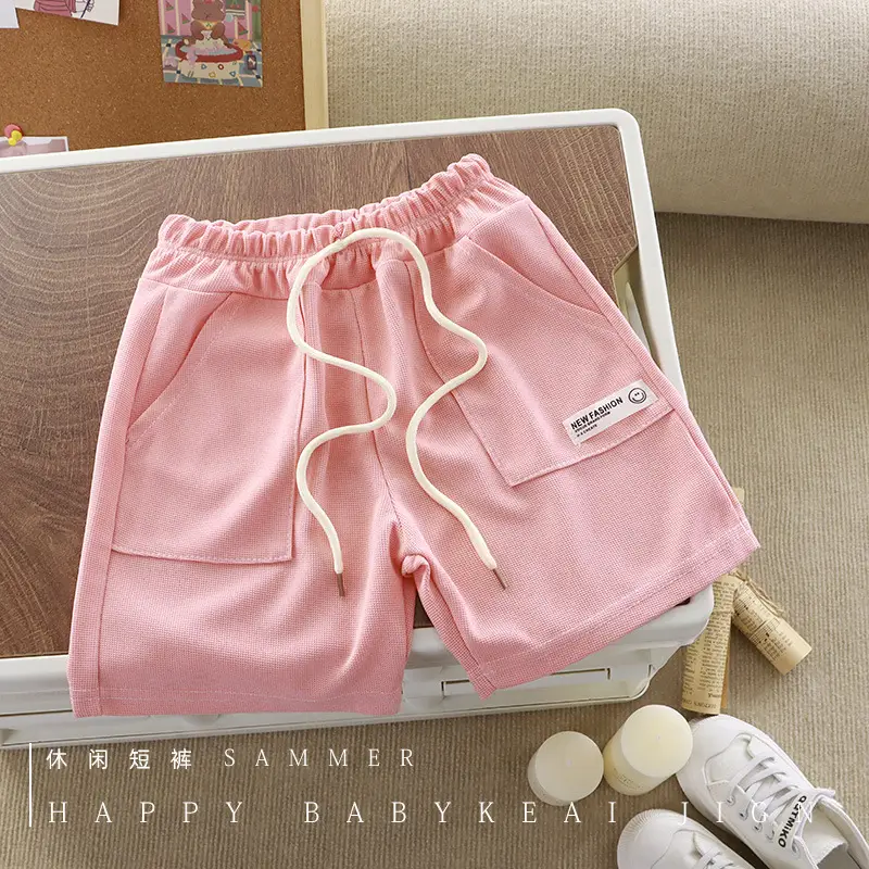 Pink Cotton Cartoon Shorts for Boys Summer Wear