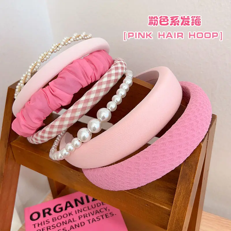 Pink High Cranial Hair Hoop Women's 2023 New - Image 11