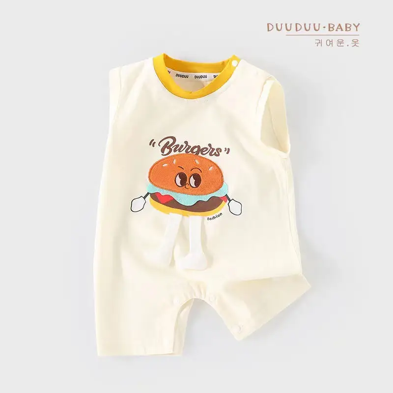 Baby Cotton Jumpsuit Cream Newborn Climbing Suit — feature 2