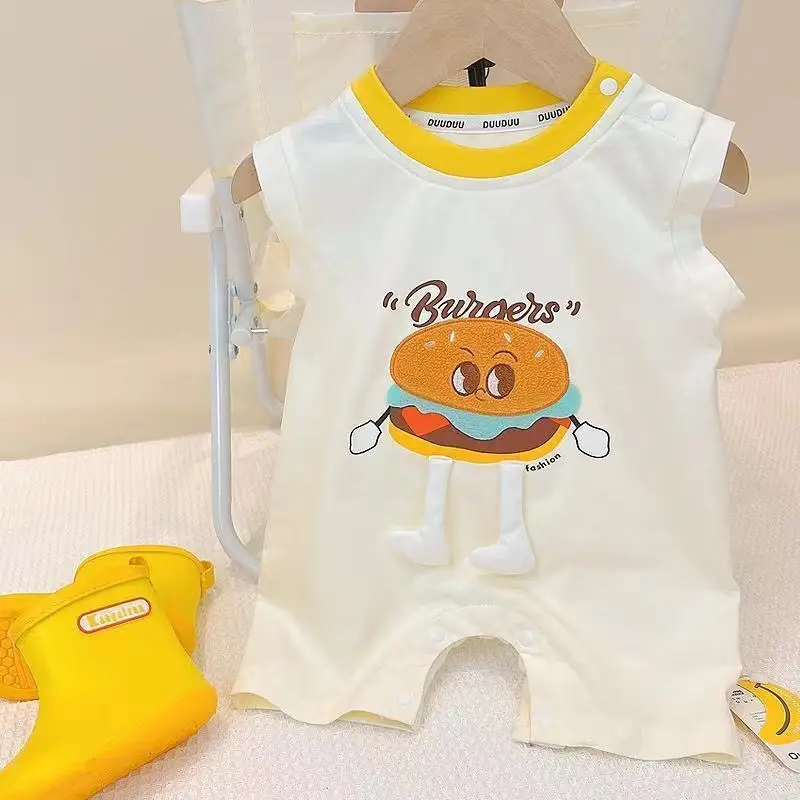Baby Cotton Jumpsuit Cream Newborn Climbing Suit — feature 5