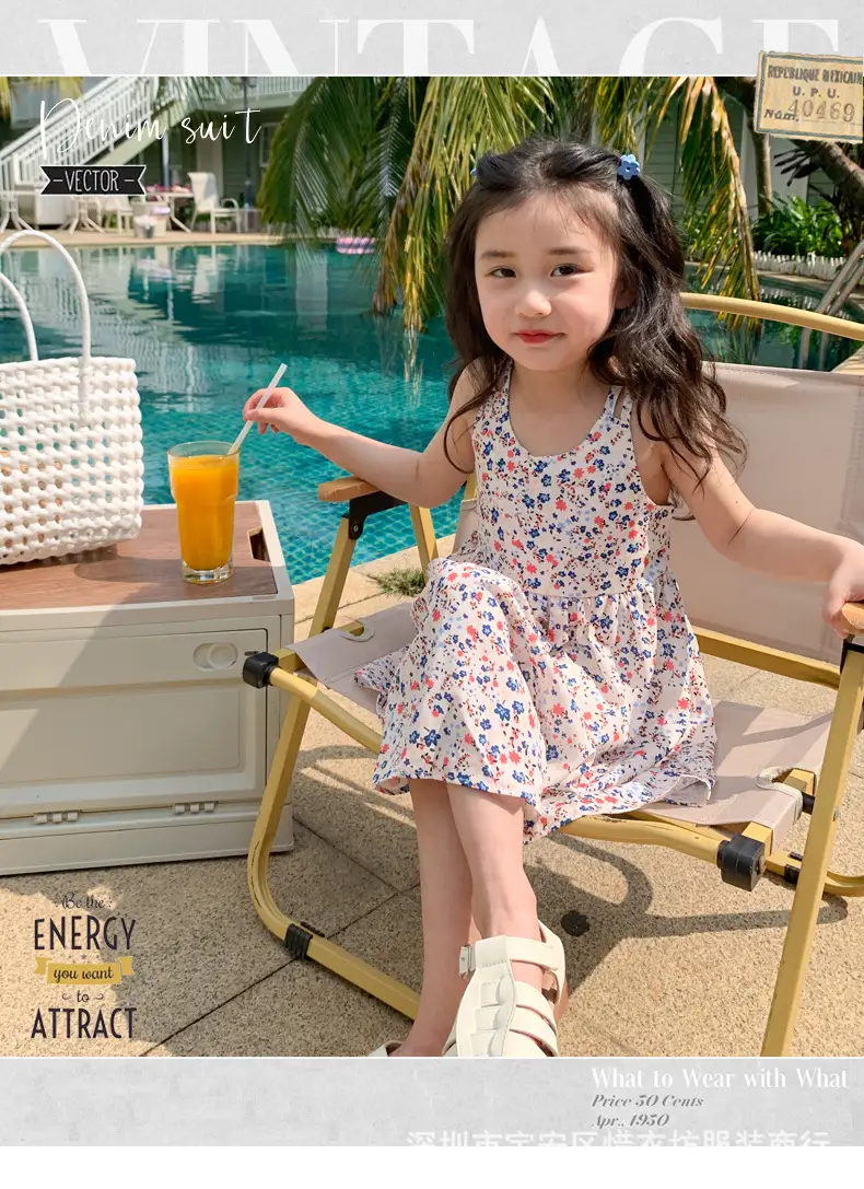 Girls Floral Chiffon Dress Summer Wear — feature 1