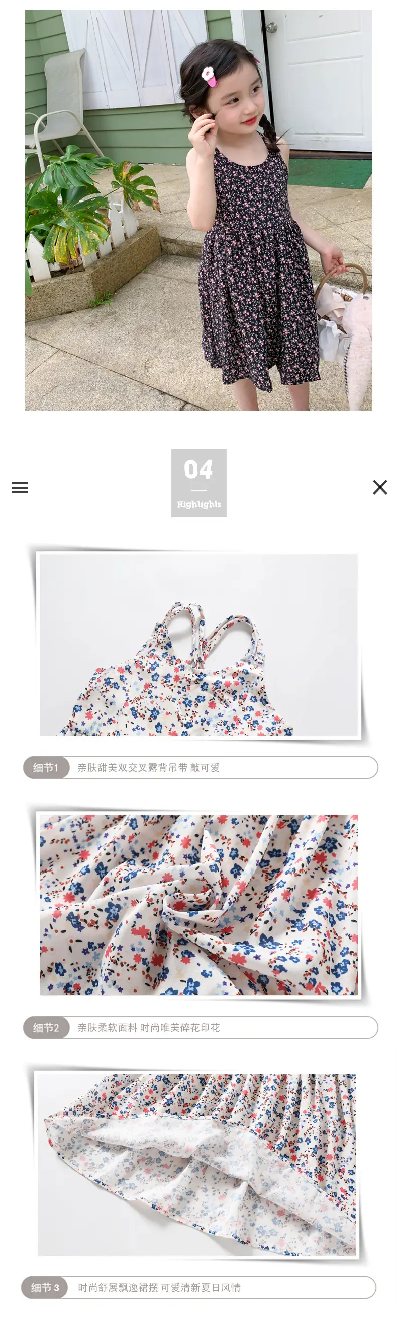 Girls Floral Chiffon Dress Summer Wear — feature 18