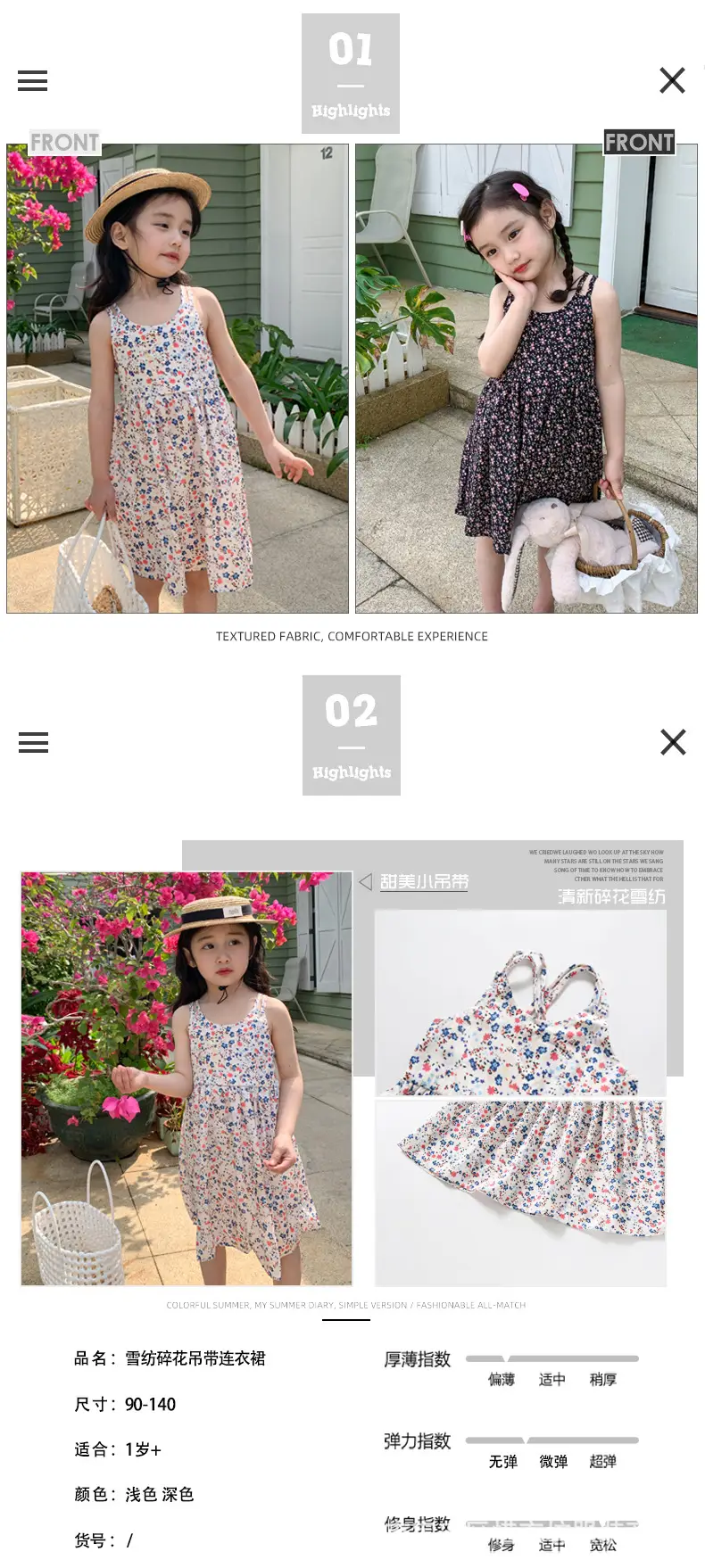 Girls Floral Chiffon Dress Summer Wear — feature 2