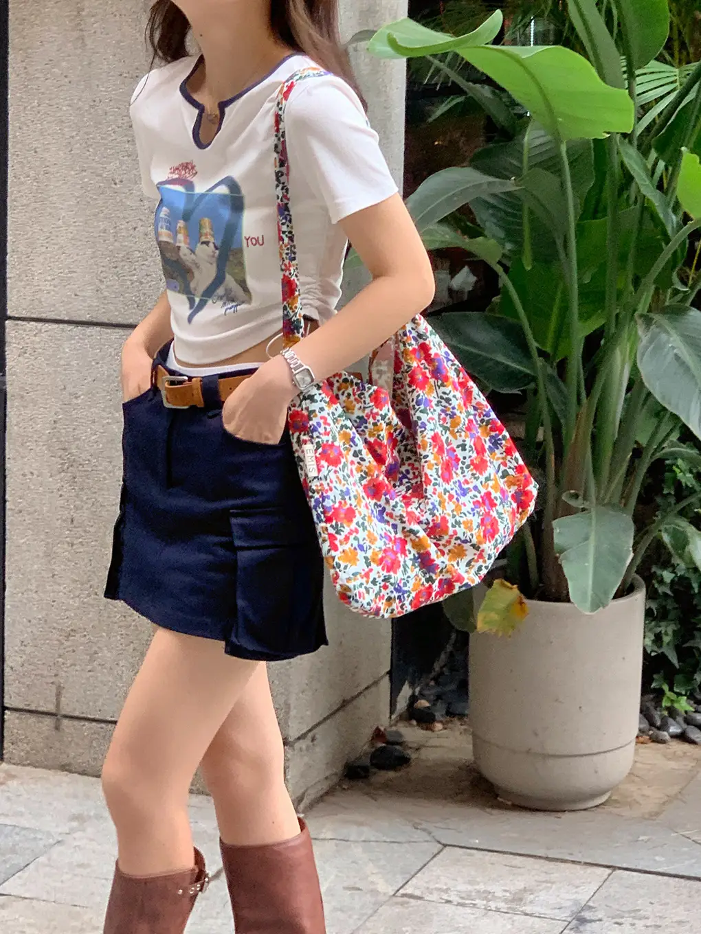 Celebrity Style Floral Bag Student Shoulder Crossbody — feature 5