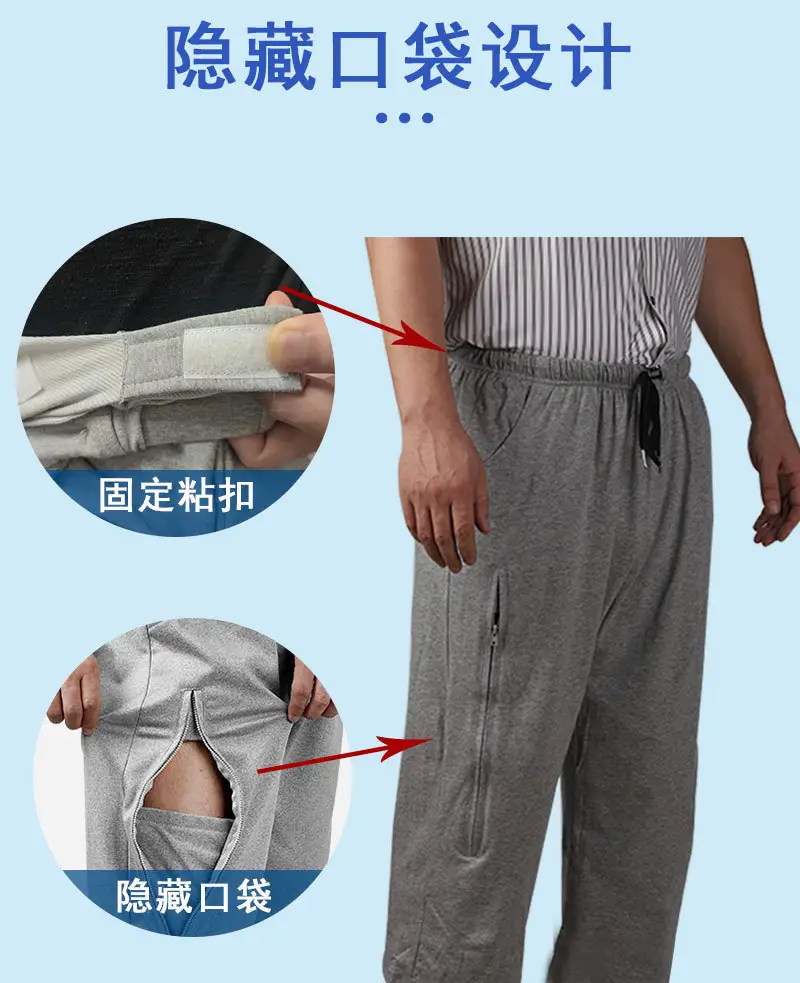 Men & Women Incontinence Pants Green Drawstring Waist — feature 3