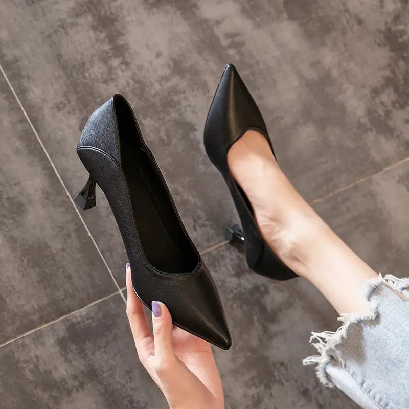 2023 New Summer Stiletto Heels Women's Nude Pointed - Image 4