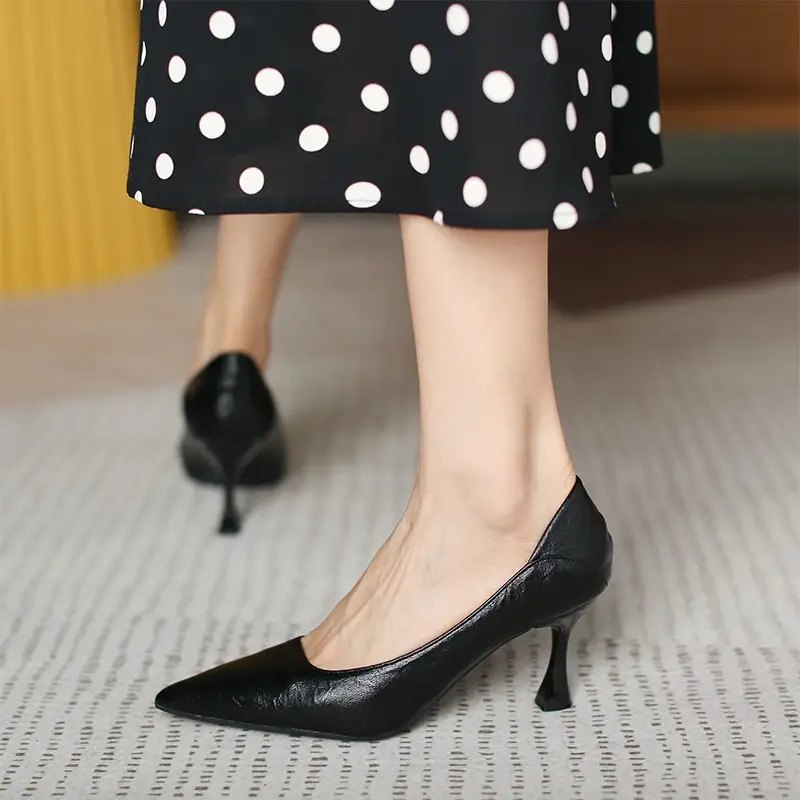 2023 New Summer Stiletto Heels Women's Nude Pointed - Image 5