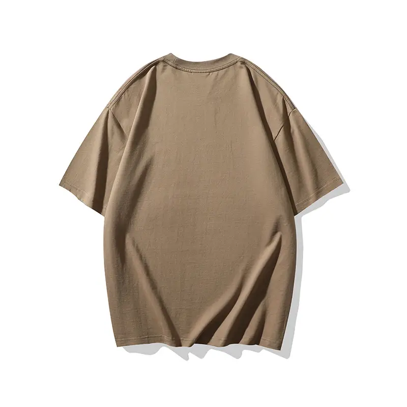 Men Cotton Loose T-Shirt Brown A Generation - Image 4