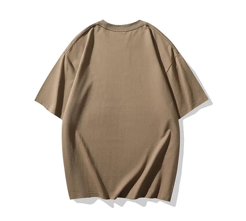 Men Cotton Loose T-Shirt Brown A Generation — feature 9