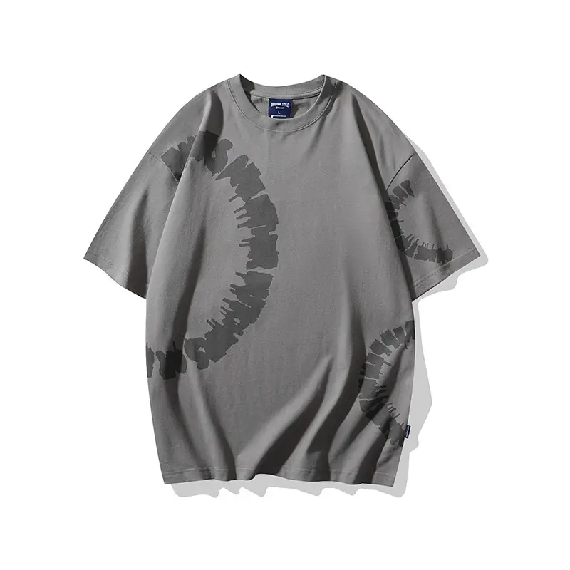 Men Cotton Loose T-Shirt Brown A Generation - Image 2