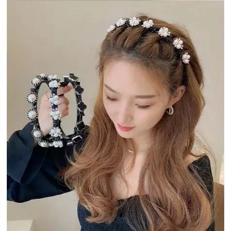 Simple Bangs and Stray Hair Organizer, Rhinestone Pearl Headband, Face Washing and Makeup Hairband, High-End Hairpin, Women's Hair Accessory — feature 12