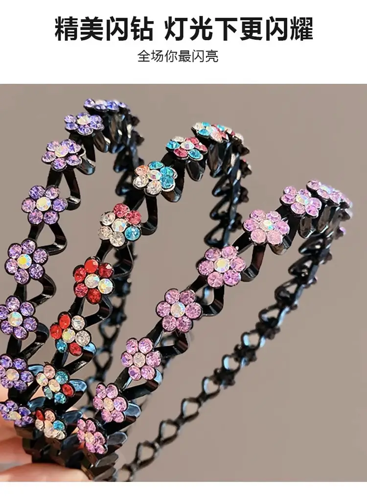 Women's Rhinestone Pearl Hairband with High-End Hairpin — feature 7