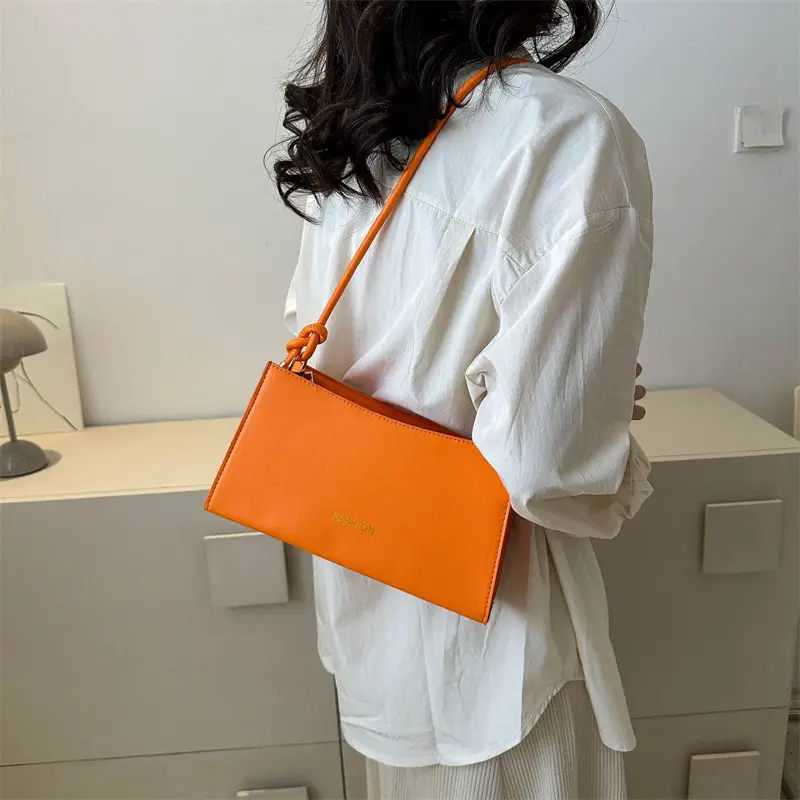 Beige Faux Leather Shoulder Bag for Women - Image 7