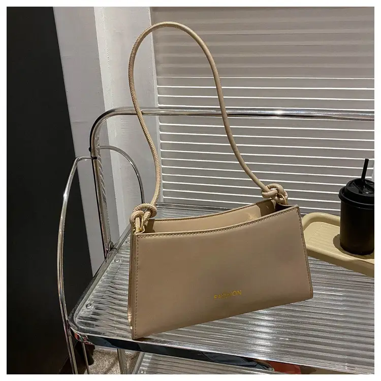 Beige Faux Leather Shoulder Bag for Women — feature 15