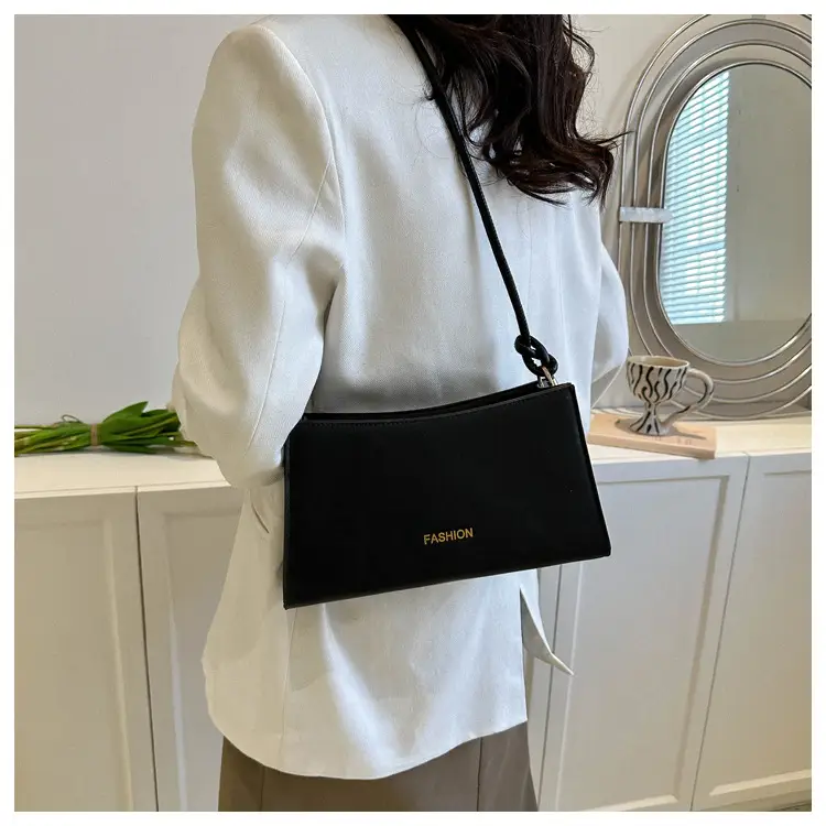Beige Faux Leather Shoulder Bag for Women — feature 24