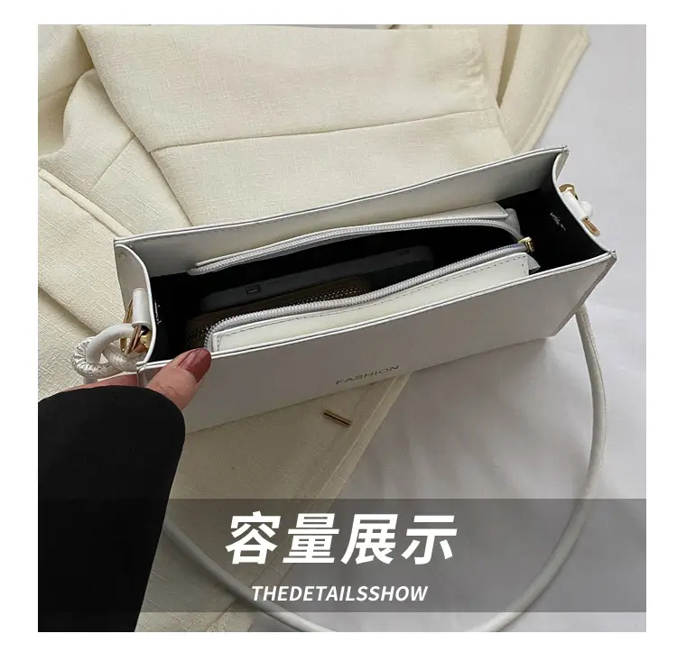 Beige Faux Leather Shoulder Bag for Women — feature 7