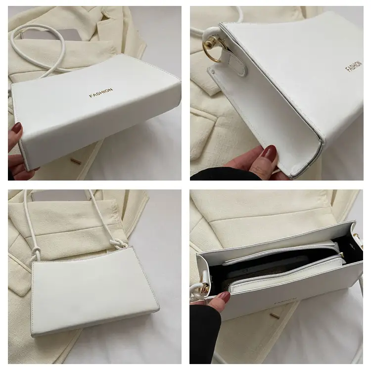 Beige Faux Leather Shoulder Bag for Women — feature 8