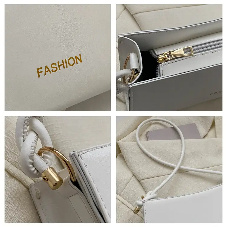 Beige Faux Leather Shoulder Bag for Women — feature 9