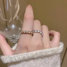 Light Luxury Zircon Love Rings for Women — feature 4