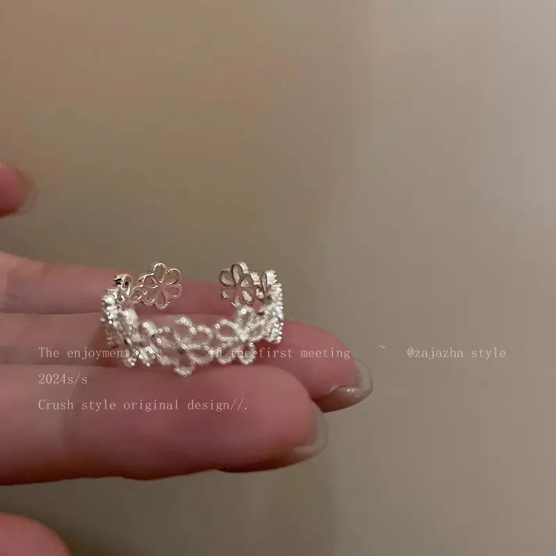 Light Luxury Zircon Love Rings for Women - Image 9