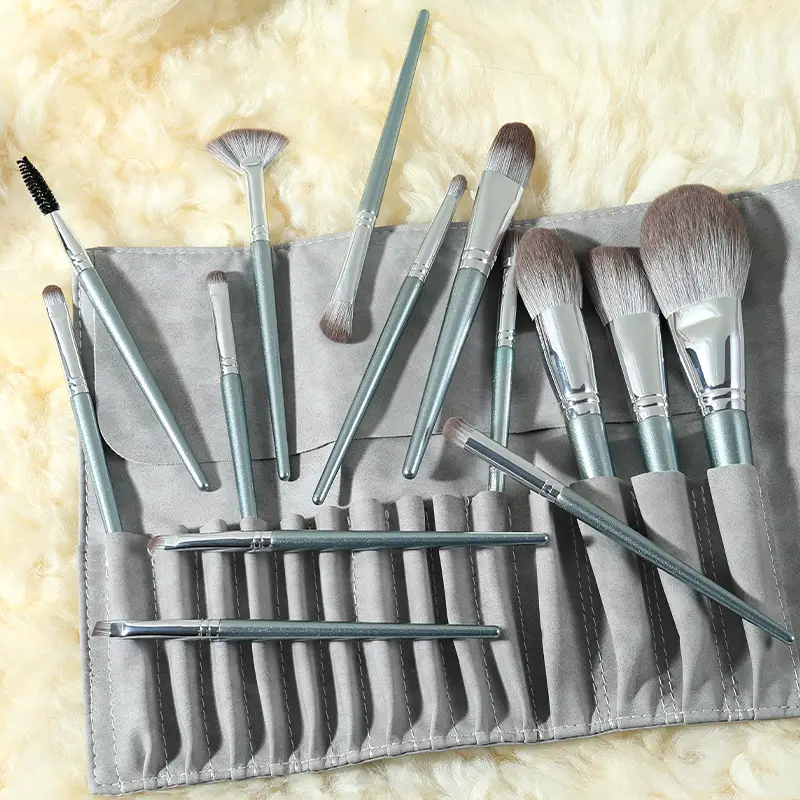 14-Piece Makeup Brush Set for Blending Powder Foundation Eyeshadow - Image 2