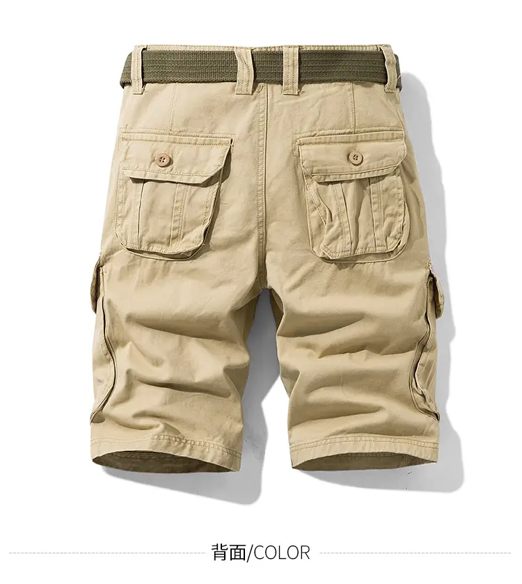 Men's Green Cargo Shorts Multi-Pocket Cross Border Tactical Pants — feature 13