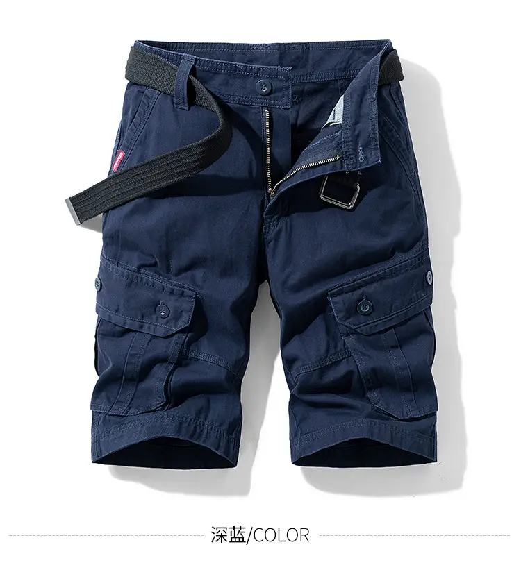 Men's Green Cargo Shorts Multi-Pocket Cross Border Tactical Pants — feature 15