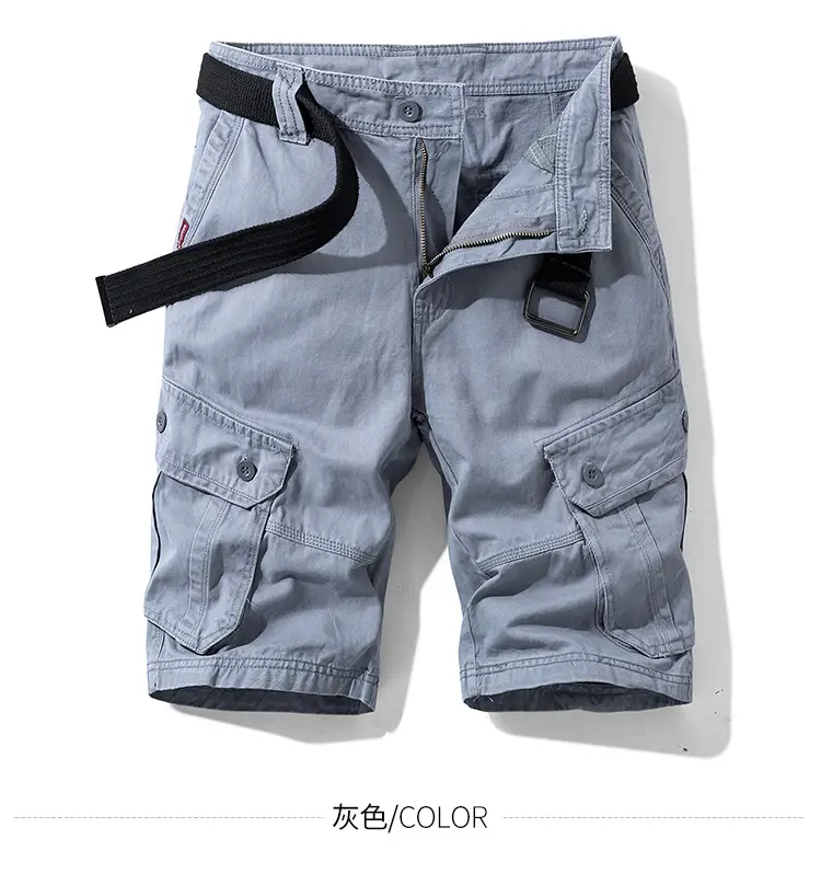 Men's Green Cargo Shorts Multi-Pocket Cross Border Tactical Pants — feature 16