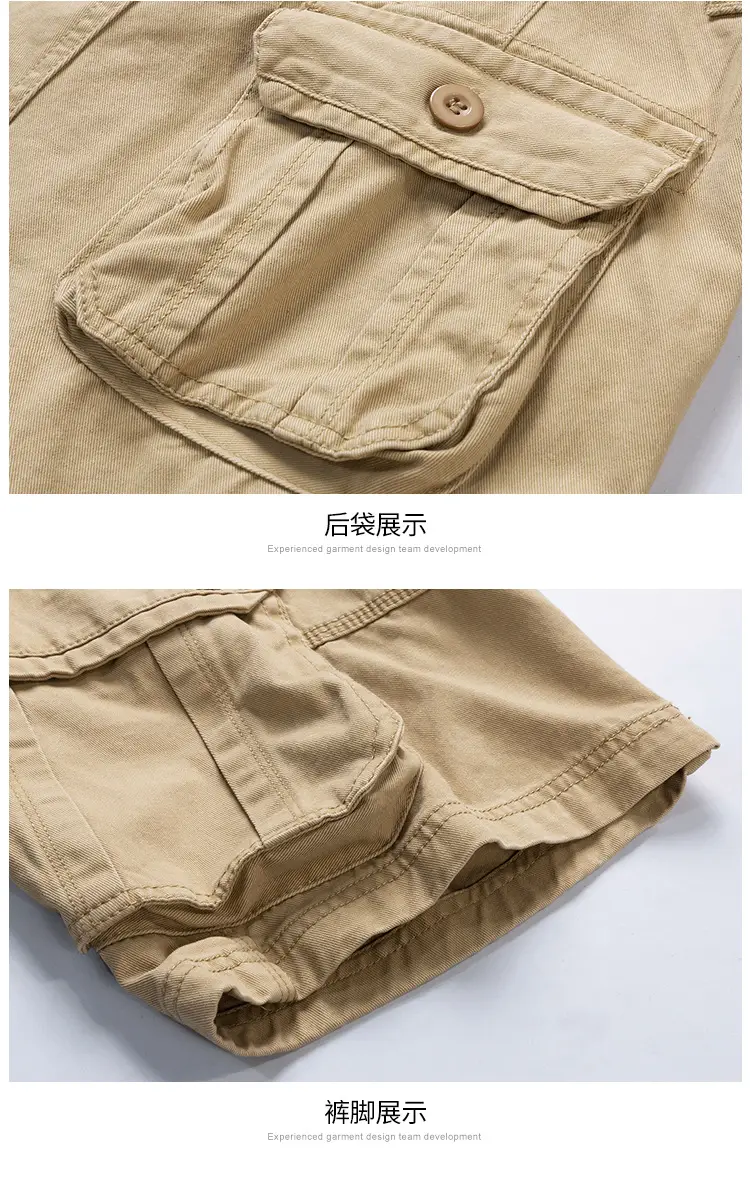 Men's Green Cargo Shorts Multi-Pocket Cross Border Tactical Pants — feature 20