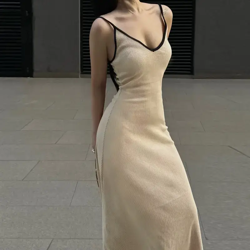 Women's V-Neck Long Strap Dress Summer 2023 - Image 2