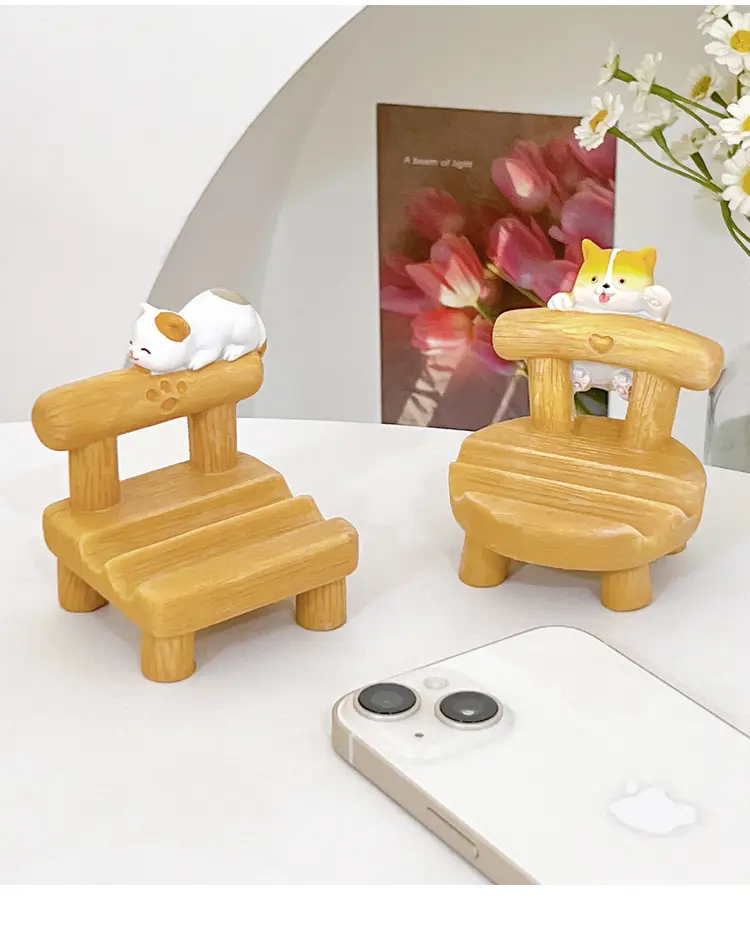 Cute Wooden Mobile Phone Holder for Desk — feature 10