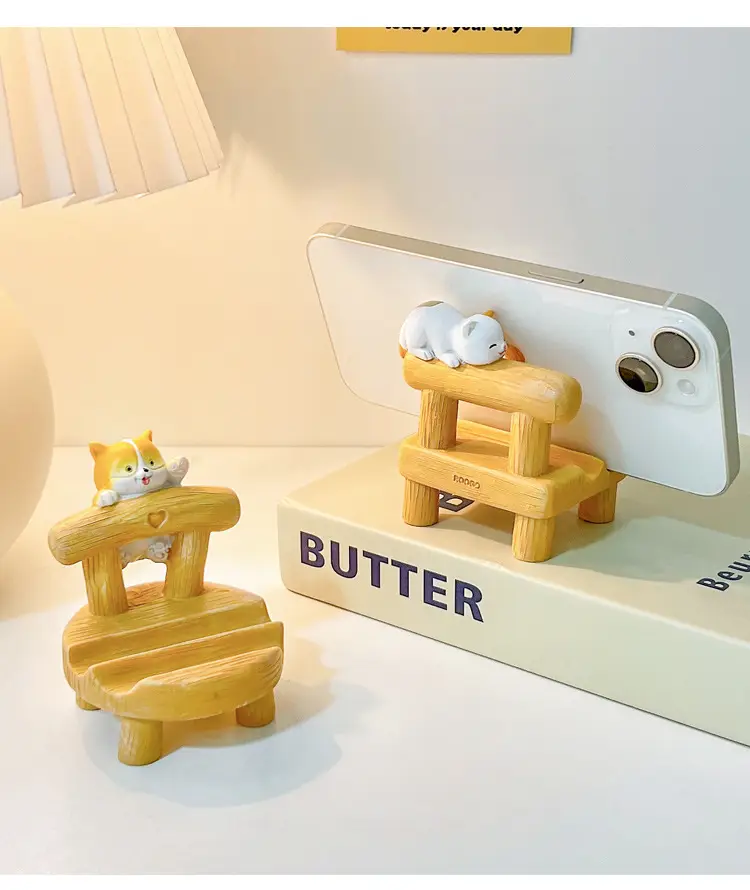 Cute Wooden Mobile Phone Holder for Desk — feature 9