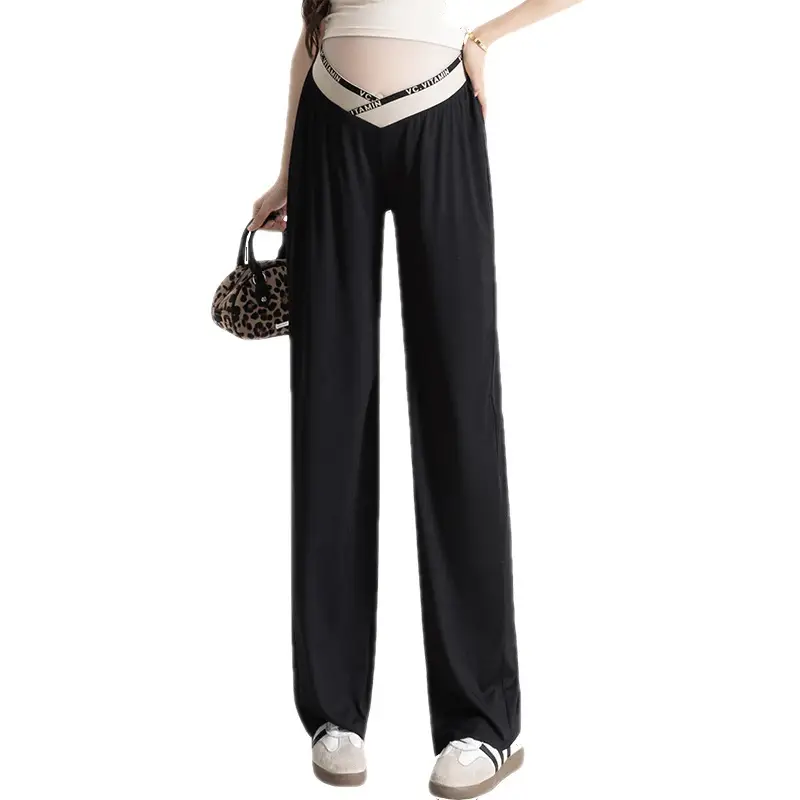 Pregnant Women's Wide Leg Pants Summer Slimming Casual Loose - Image 8