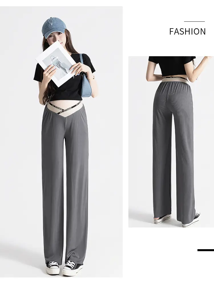 Pregnant Women's Wide Leg Pants Summer Slimming Casual Loose — feature 15