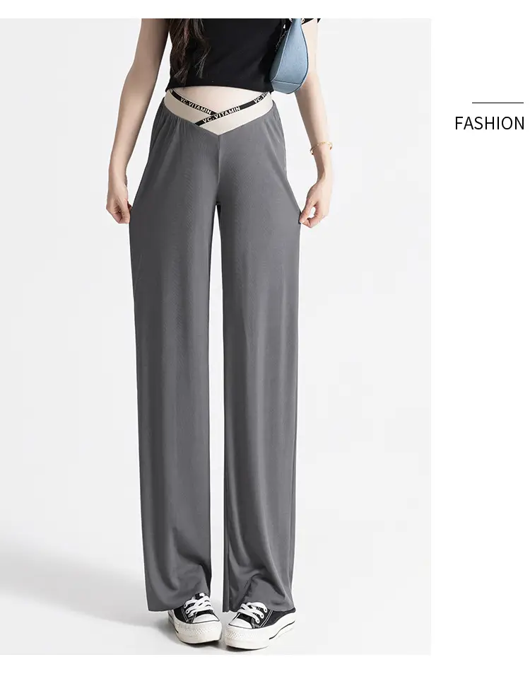 Pregnant Women's Wide Leg Pants Summer Slimming Casual Loose — feature 17