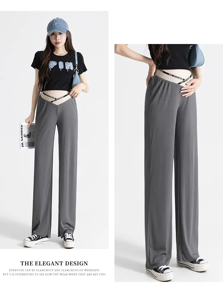 Pregnant Women's Wide Leg Pants Summer Slimming Casual Loose — feature 20