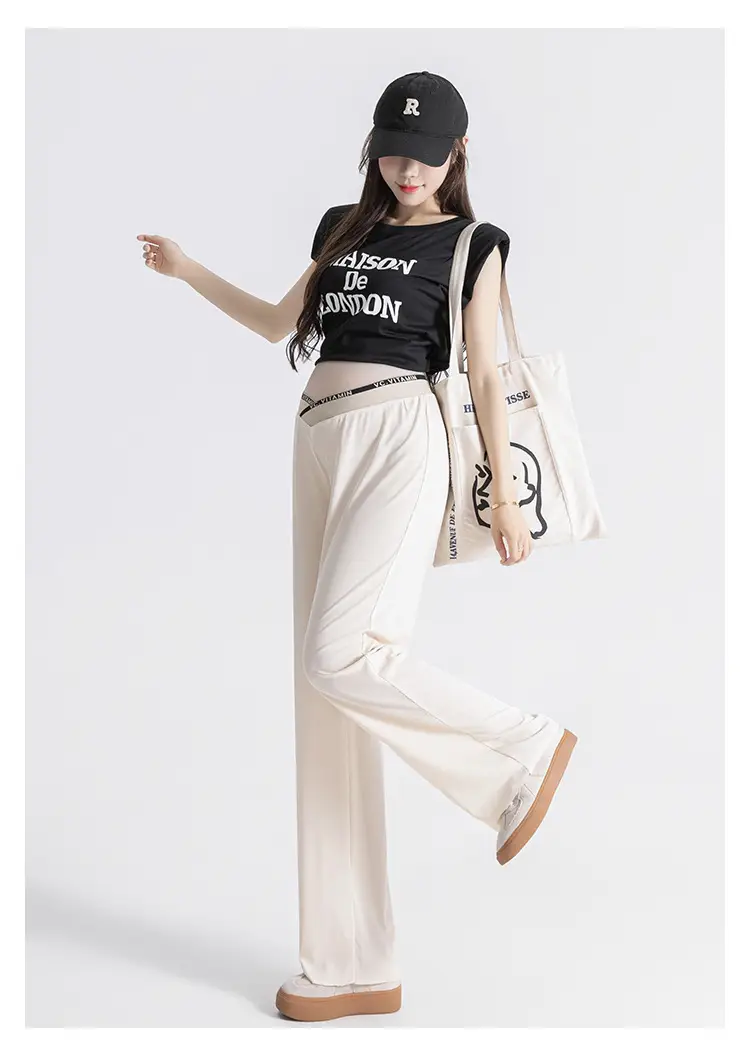 Pregnant Women's Wide Leg Pants Summer Slimming Casual Loose — feature 22