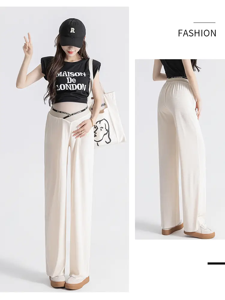 Pregnant Women's Wide Leg Pants Summer Slimming Casual Loose — feature 23