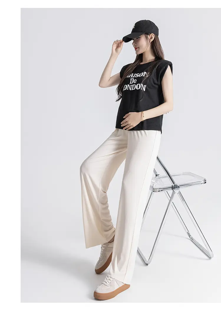 Pregnant Women's Wide Leg Pants Summer Slimming Casual Loose — feature 26