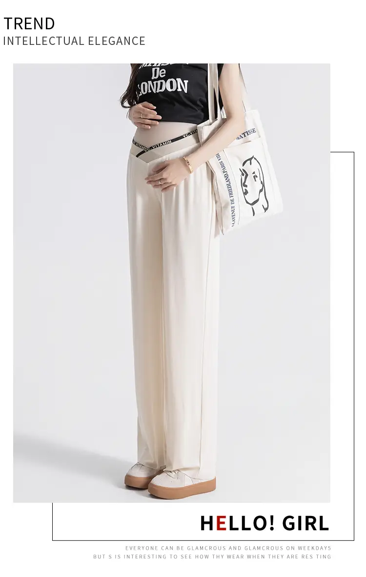 Pregnant Women's Wide Leg Pants Summer Slimming Casual Loose — feature 27