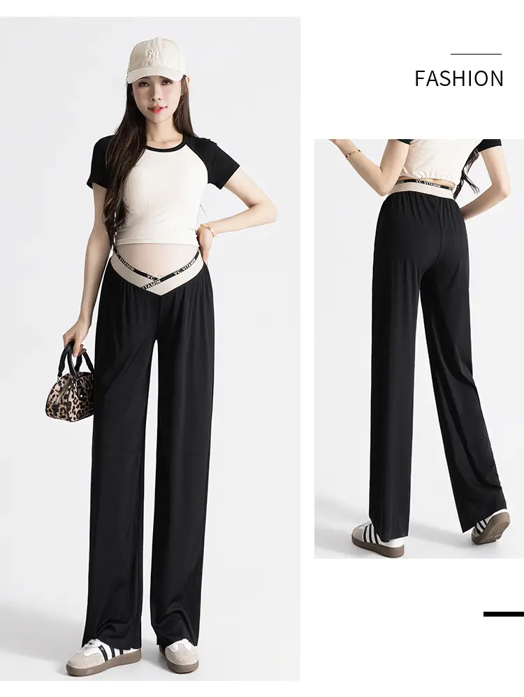 Pregnant Women's Wide Leg Pants Summer Slimming Casual Loose — feature 31