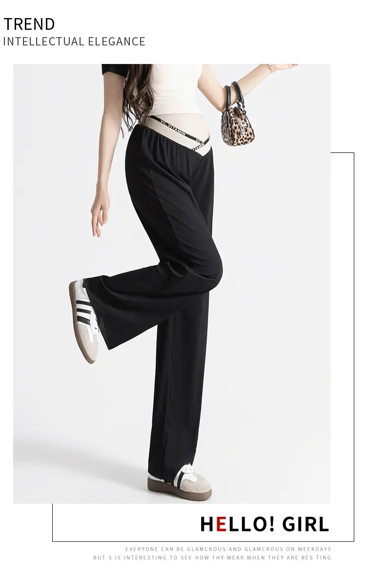 Pregnant Women's Wide Leg Pants Summer Slimming Casual Loose — feature 35