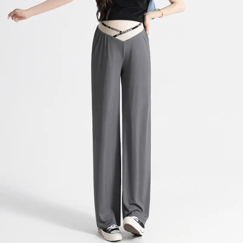 Pregnant Women's Wide Leg Pants Summer Slimming Casual Loose - Image 2