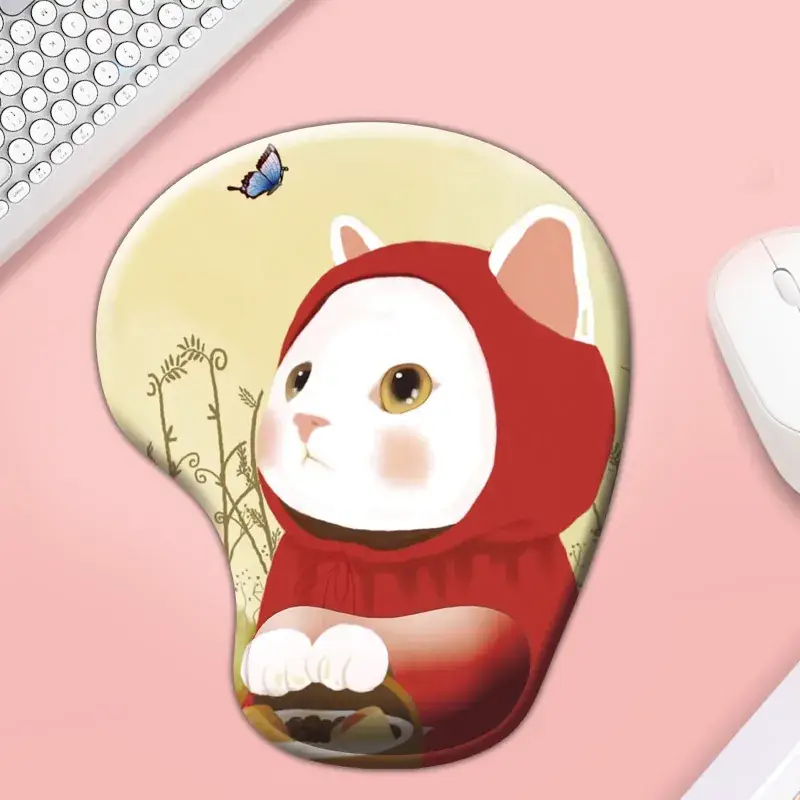 Cute Cat Cartoon Silicone Mouse Pad Non-Slip Office - Image 11