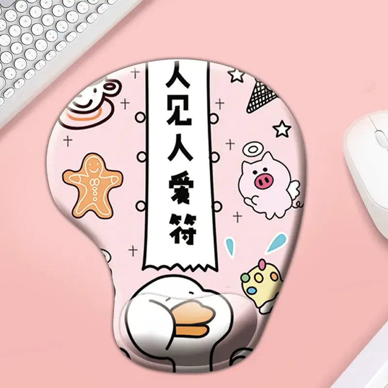 Cute Cat Cartoon Silicone Mouse Pad Non-Slip Office - Image 2