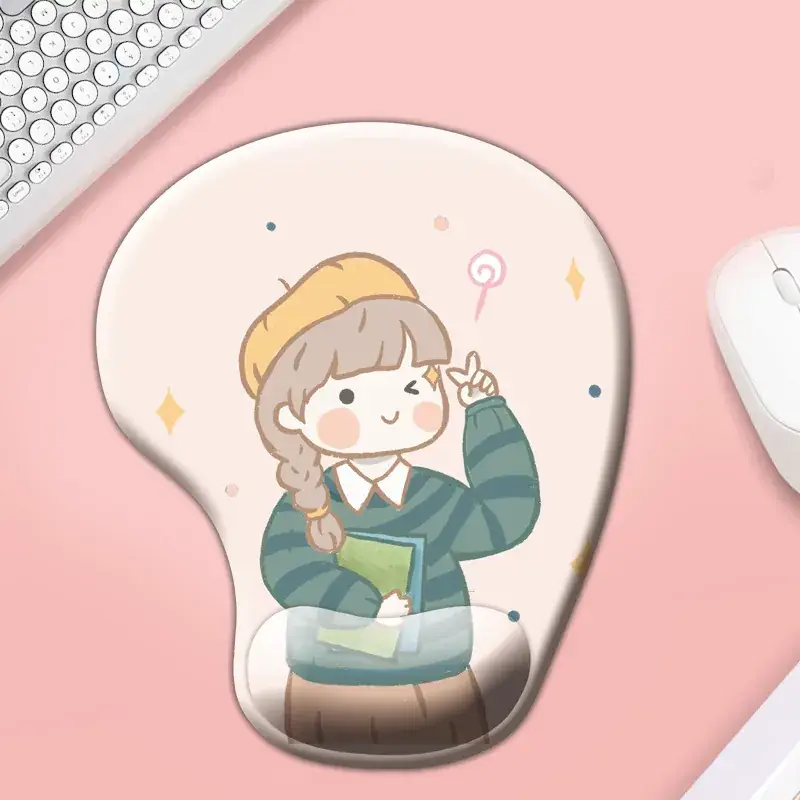 Cute Cat Cartoon Silicone Mouse Pad Non-Slip Office - Image 3